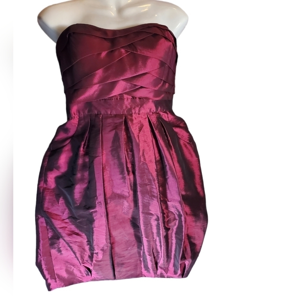 AIDEN MATTOX Burgundy cocktail dress 4